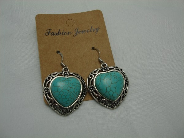 Turquoise Stone Earring in Silver